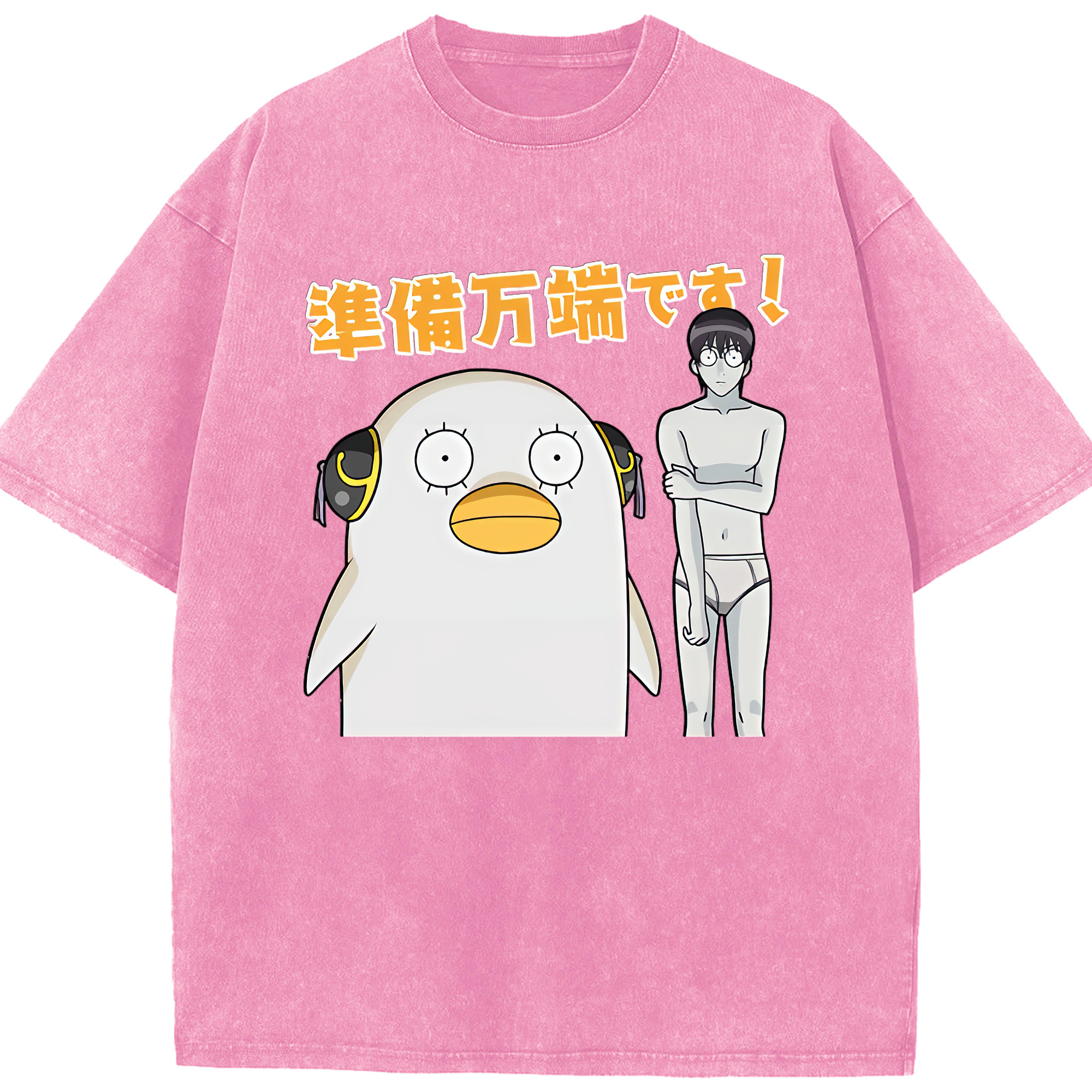 （画像用） ぎんたま 坂田銀時（さかたぎんとき） 神楽 志村新八（しむら しんぱち） GINTAMA Sakata Gintoki Kagura Shimura Shinpachi 綿100% ヴィンテージ風 半袖Tシャツ（フロントプリント）